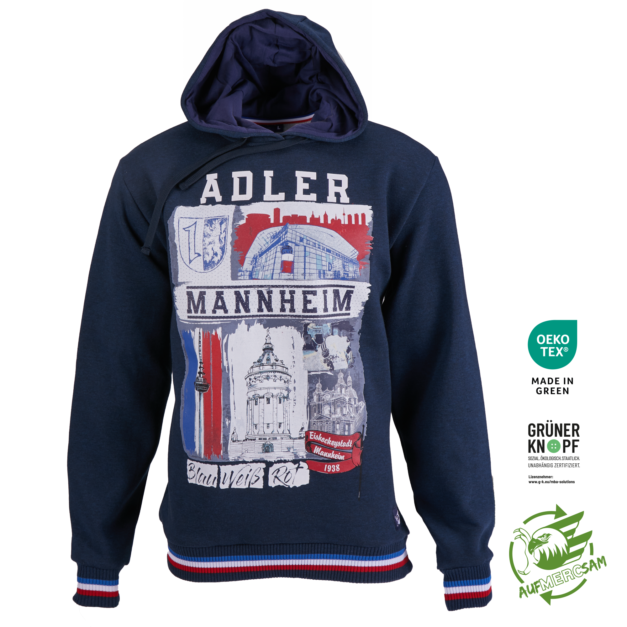 Hoodie Eishockeystadt Mannheim 23, S Hoodie Eishockeystadt Mannheim 23, S
