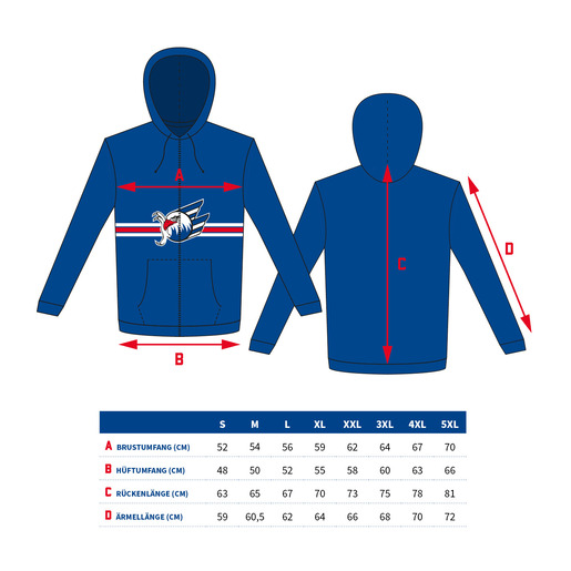 Zip-Hoodie MERC Wappen 23, 2XL Zip-Hoodie MERC Wappen 23, 2XL