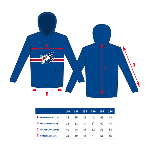Hoodie Kinder Adler Logo 23, 152 Hoodie Kinder Adler Logo 23, 152