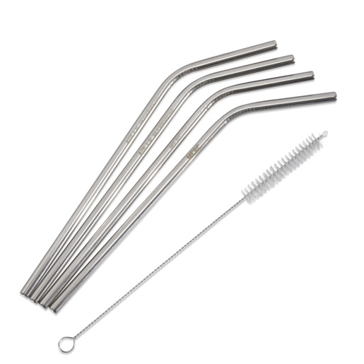 Strohhalmset 4-er metall 23 Strohhalmset 4-er metall 23