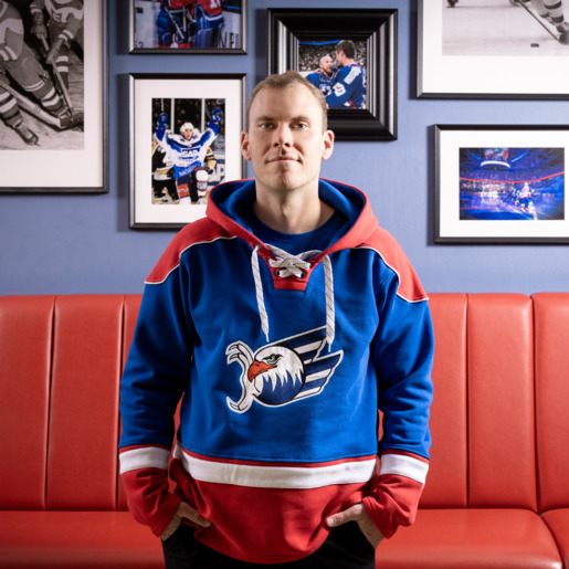 Kids Eishockeyhoodie BWR 25, 134/140 Kids Eishockeyhoodie BWR 25, 134/140