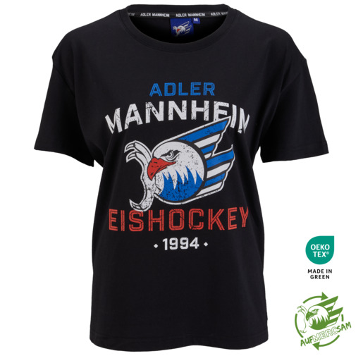 Frauen T-Shirt Adler Mannheim 25, S Frauen T-Shirt Adler Mannheim 25, S