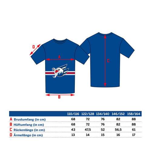 Kids T-Shirt Adler Logo 25, 134/140 Kids T-Shirt Adler Logo 25, 134/140