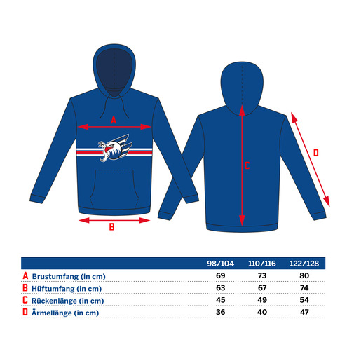 Hoodie Kids Adler Comic 24, 98/104 Hoodie Kids Adler Comic 24, 98/104