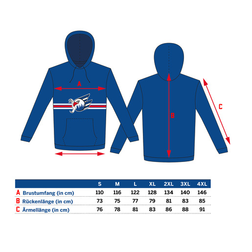 Eishockeyhoodie Royal 24, M Eishockeyhoodie Royal 24, M